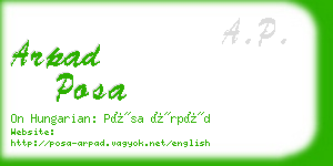 arpad posa business card